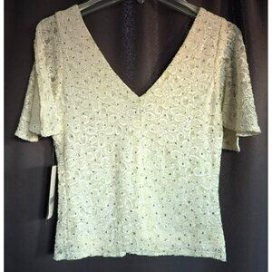 Metaphor Petite Women's Size SP Top/Blouse New With tags Cream/Off White